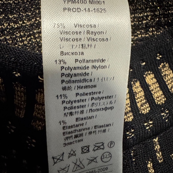 Roberto Cavalli Black and Gold Knit Dress - Picture 7 of 8